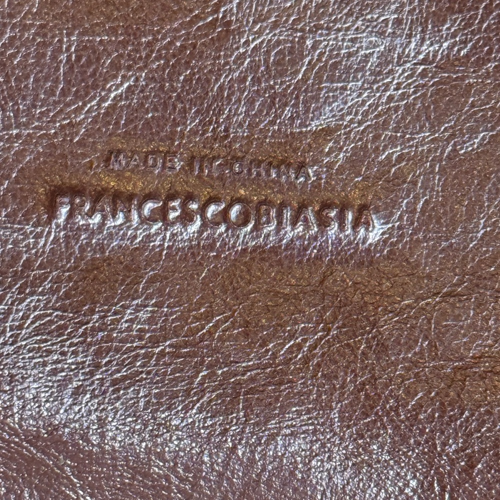 Vintage Francesco biasa Brown and gold Croc-Embossed Leather - Picture 12 of 15